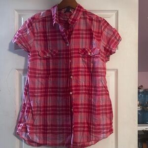 Eddie Bauer Red Plaid Women's Shirt